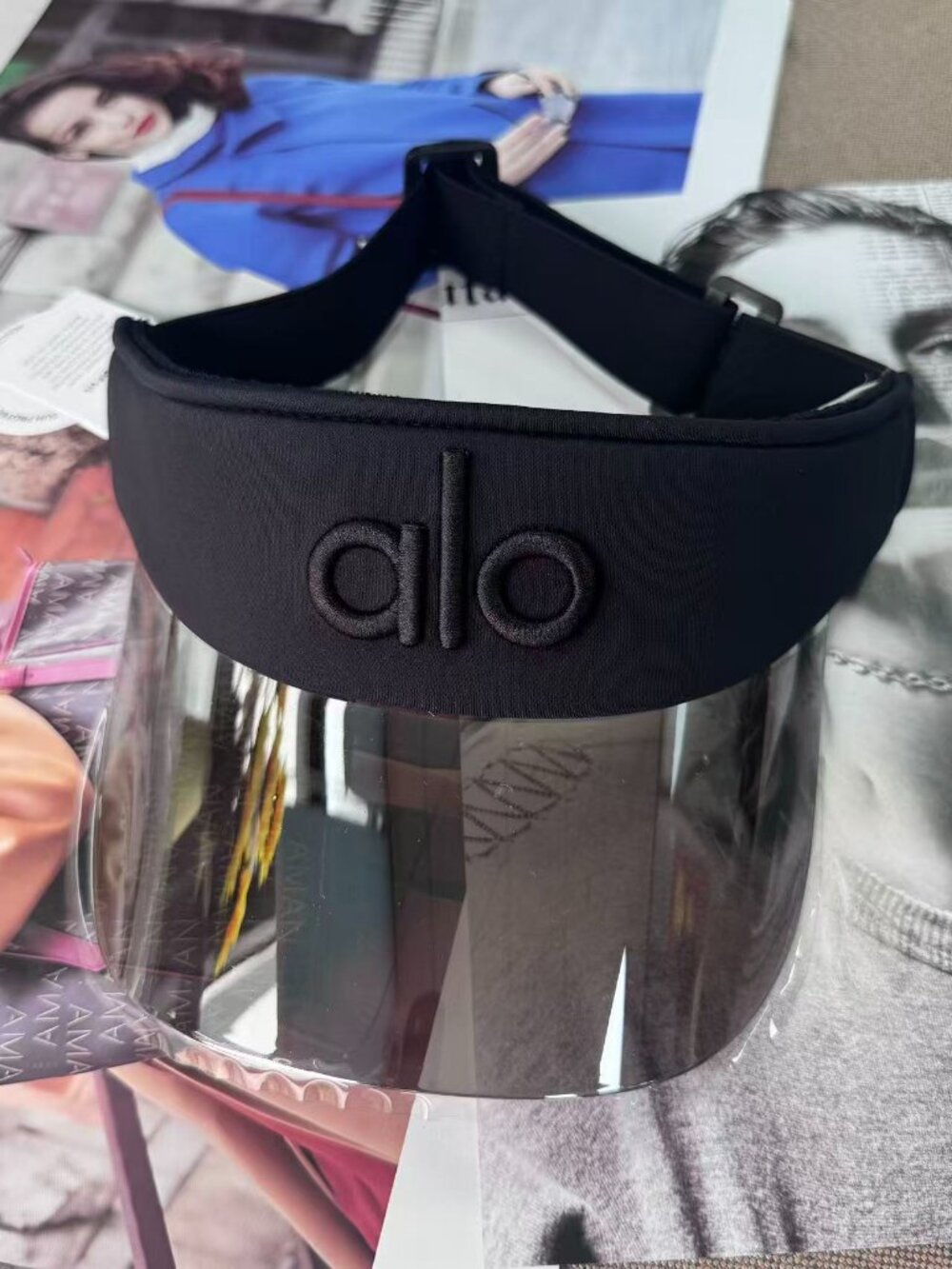 Alo Yoga Airlift Solar Visor Black Tennis Golf Cap 💕💕 Brand New Activewear - Picture 2 of 4